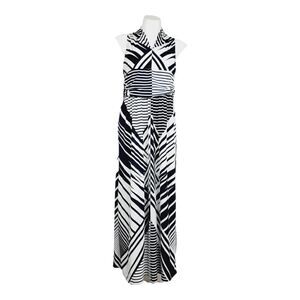 Chaus sleeveless maxi dress Size Small black white